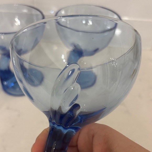 1980s Italian Bormioli Rocco Cobalt Blue Dessert / Serving Bowls — Set of 4 - Picture 11 of 11